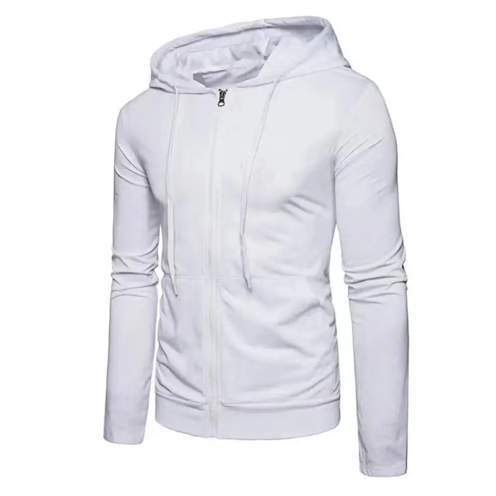 Men's Zip-Up Hoodie – Slim Fit Long-Sleeve Sweatshirt