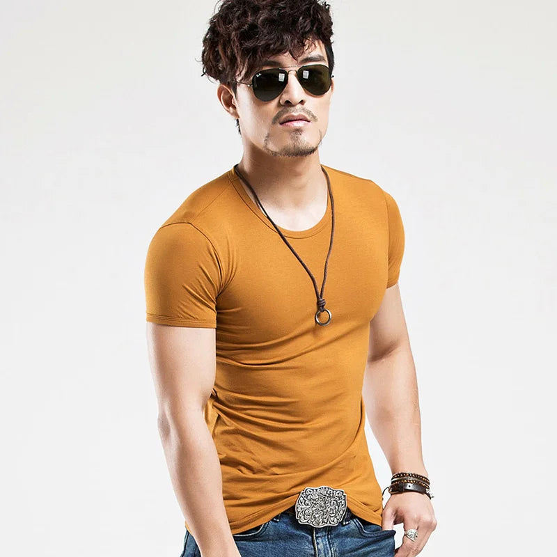 Men's V-Neck Fitness T-Shirt – Lightweight Training Tee