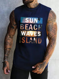 Men's Hawaiian Print Vest – Resort Style Sleeveless Top