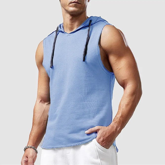 Men's Sleeveless Tank Top – Hooded Vest Tee