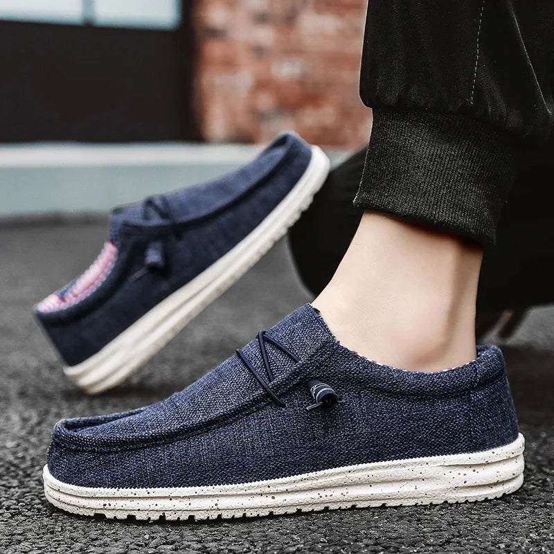 Men's Denim Canvas Shoes – Breathable Casual Loafers