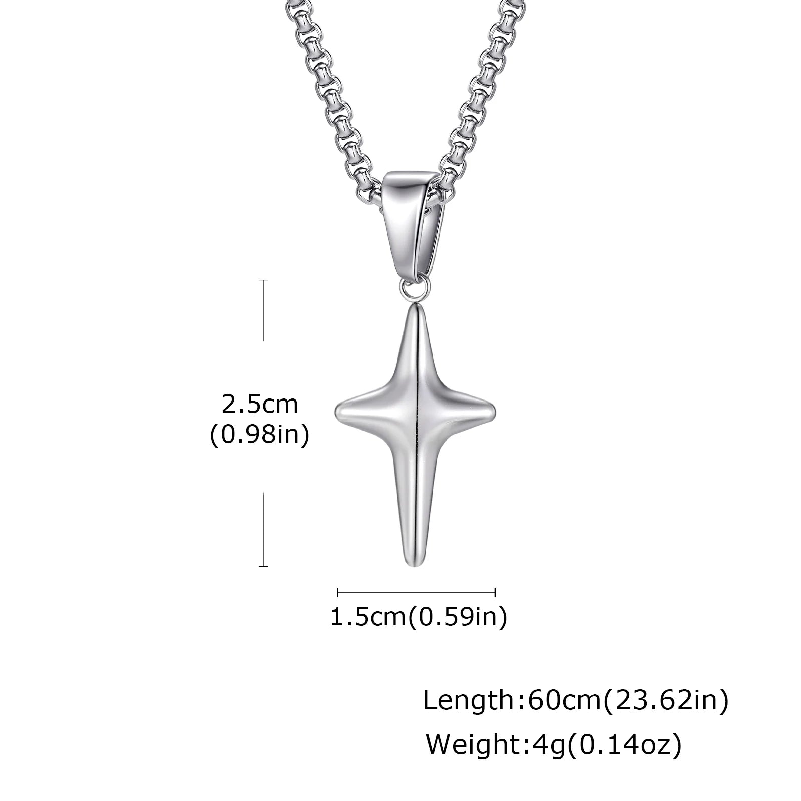 Men's Compass Pendant Necklace – Stainless Steel Chain