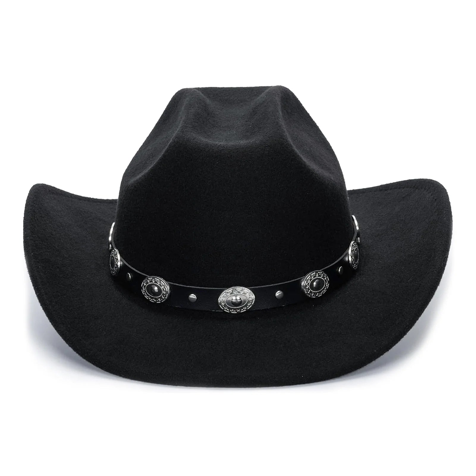 Unisex Faux Leather Cowboy Hat – Wide Brim Western Style