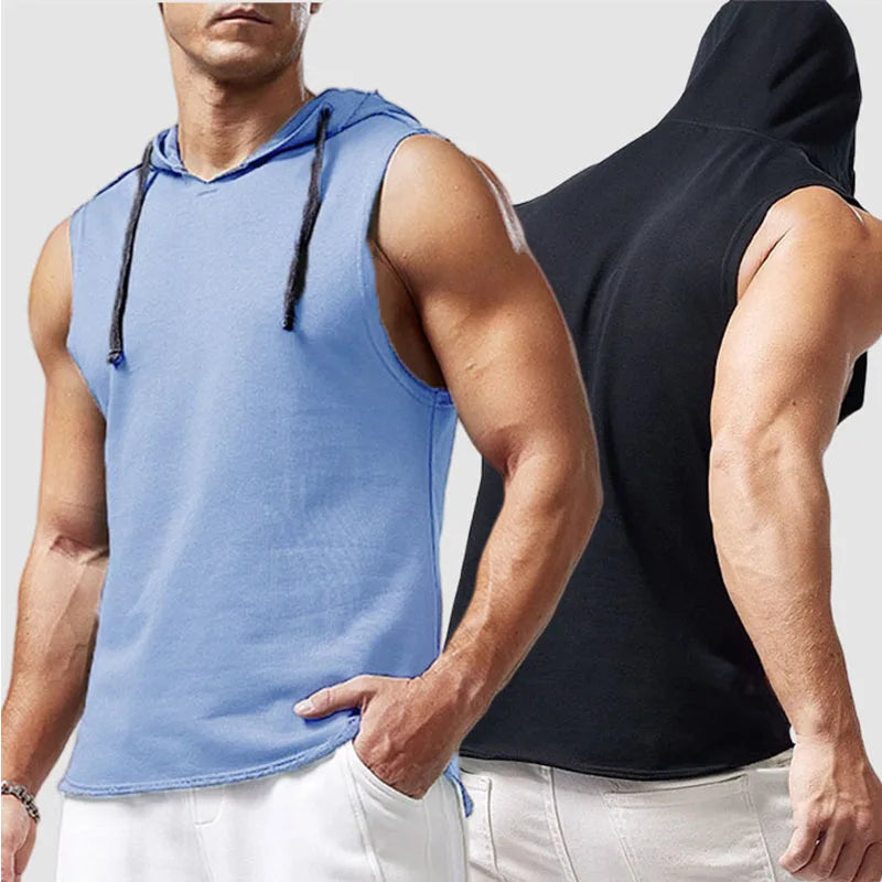 Men's Sleeveless Tank Top – Hooded Vest Tee