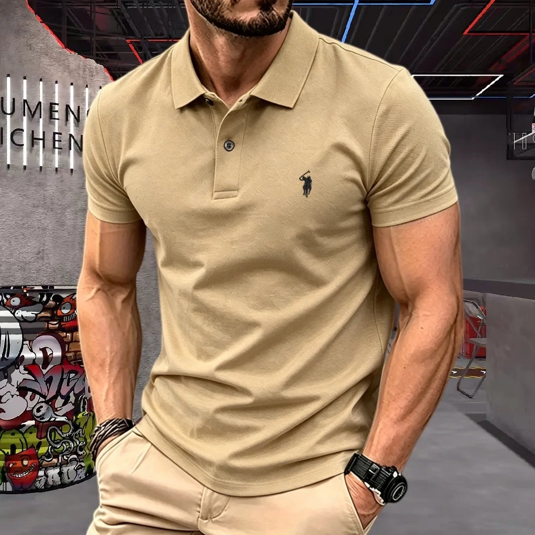 Men's Premium Cotton Polo Shirt – Embroidered Golf Top