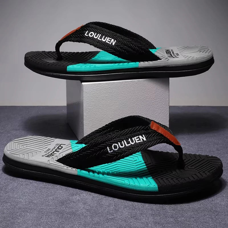 Men's Breathable Beach Flip Flops – Casual Summer Sandals
