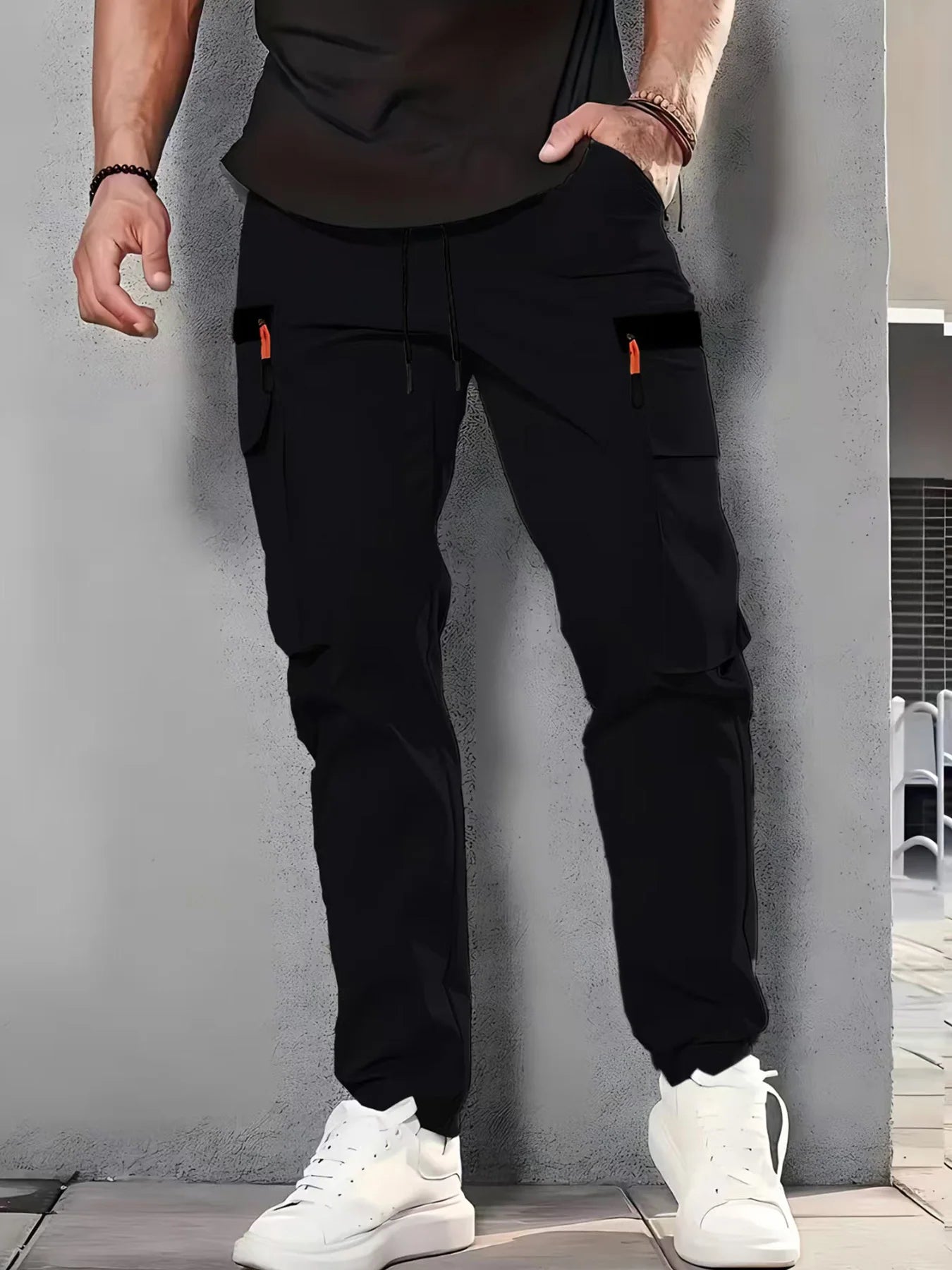 Men's Multi-Pocket Workwear Trousers – Quick-Dry Straight Leg Pants