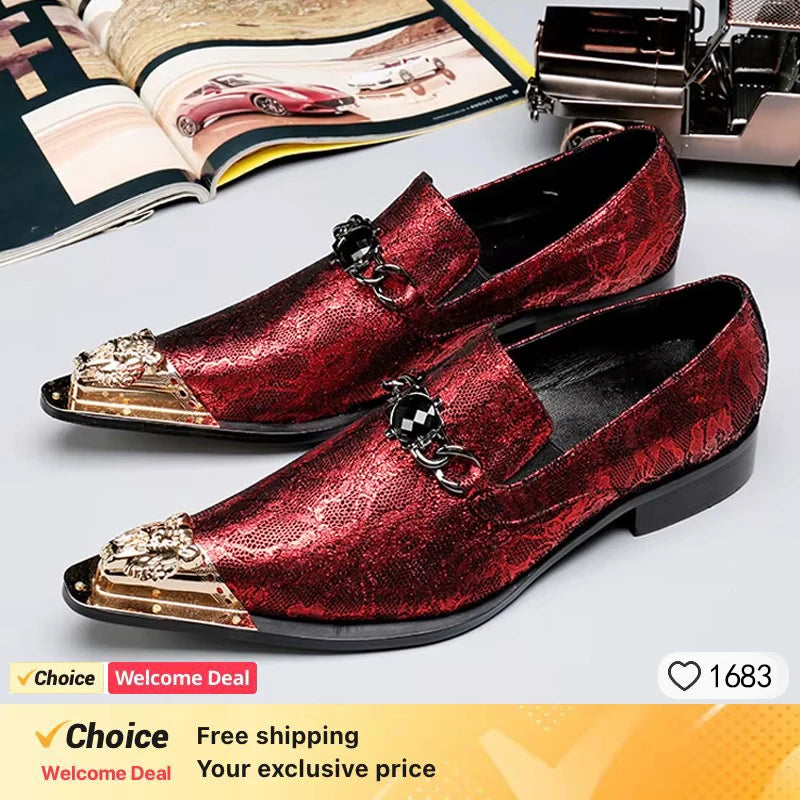 Men's Leather Loafers – Formal Slip-On Dress Shoes