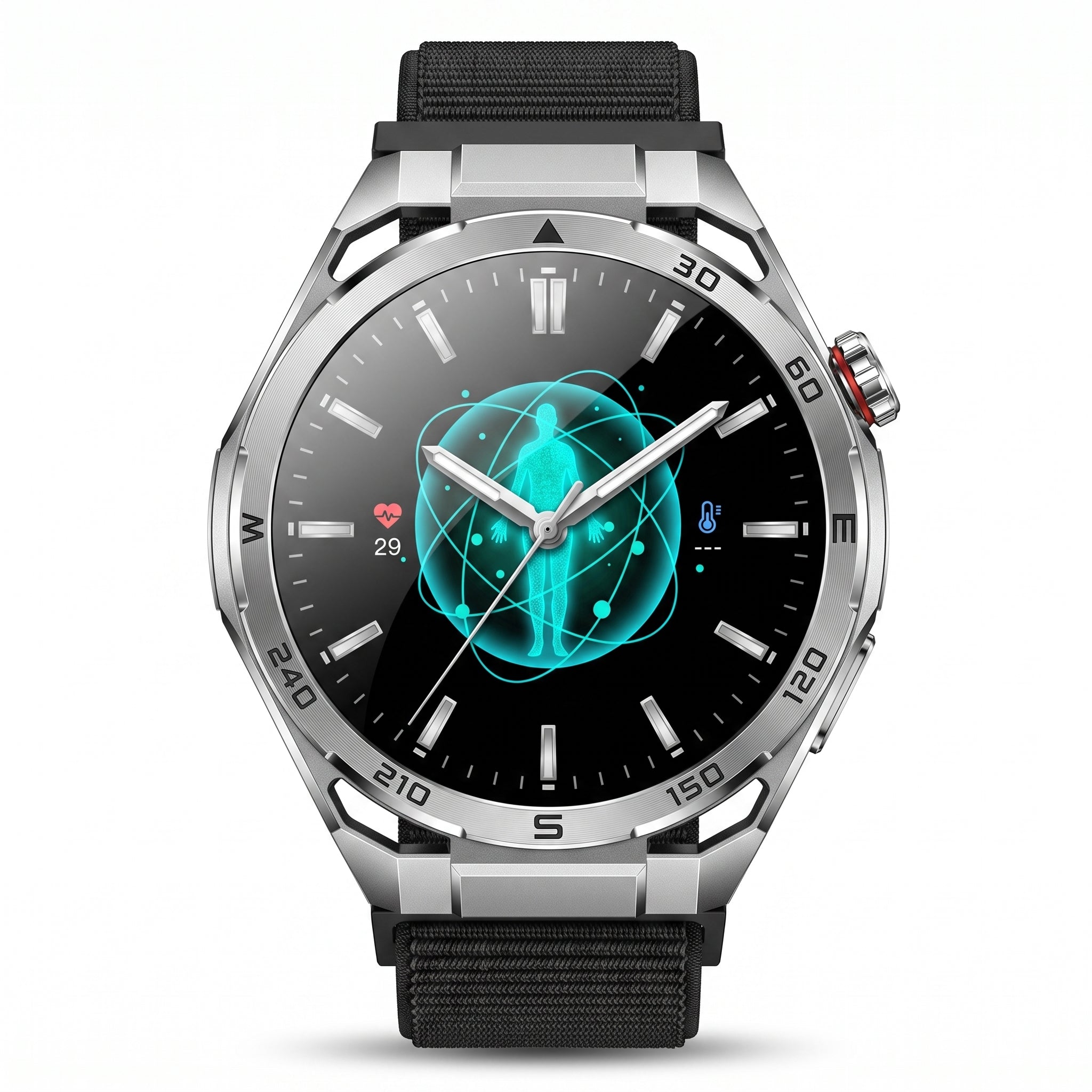 AI Health Smart Watch – ECG, Blood Pressure & AMOLED Display