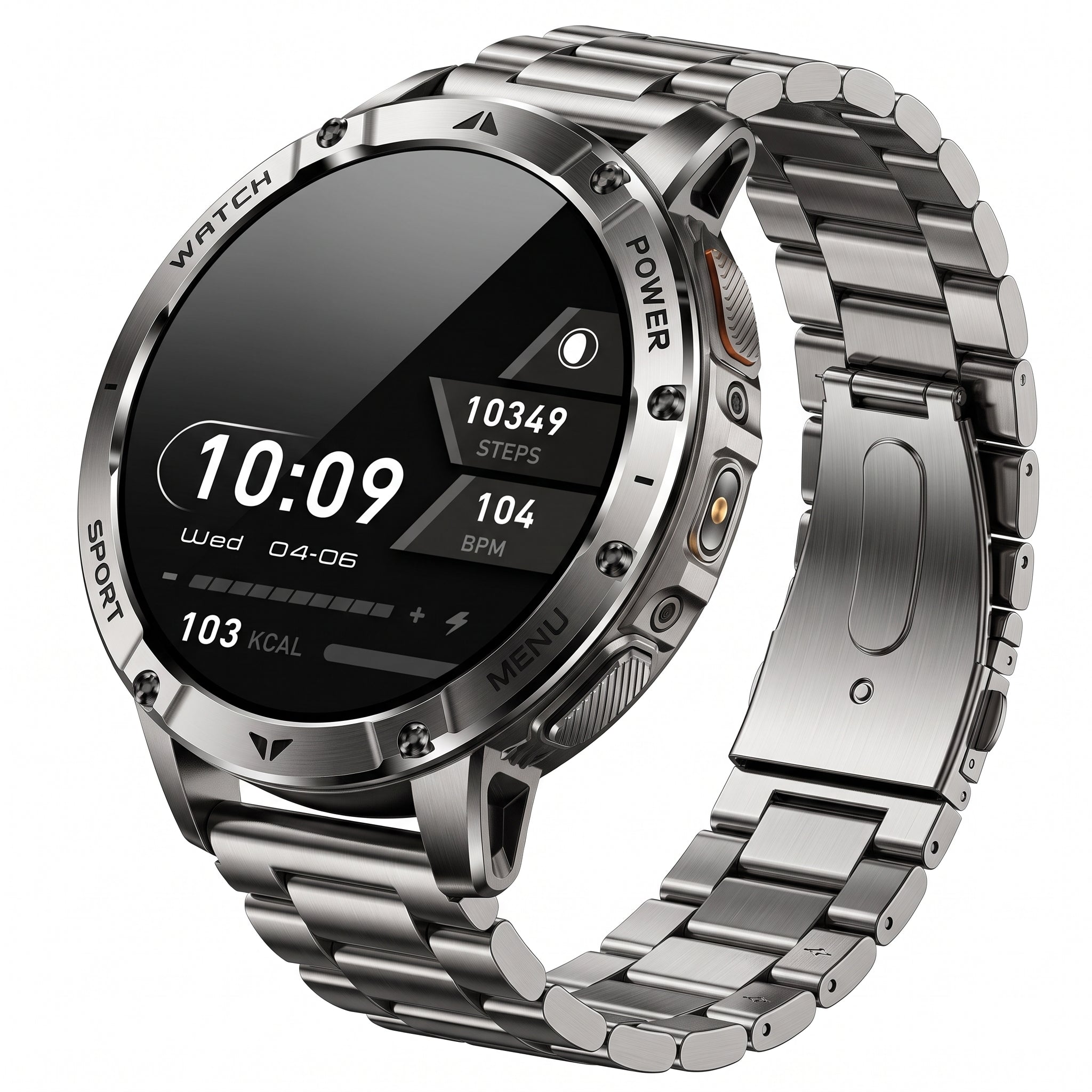 Military-Grade Smart Watch – HD AMOLED, Heart Rate & Waterproof