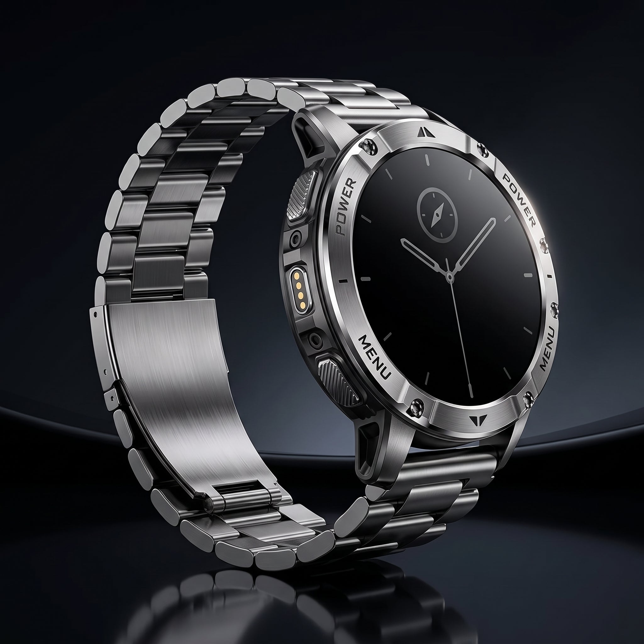 Military-Grade Smart Watch – HD AMOLED, Heart Rate & Waterproof