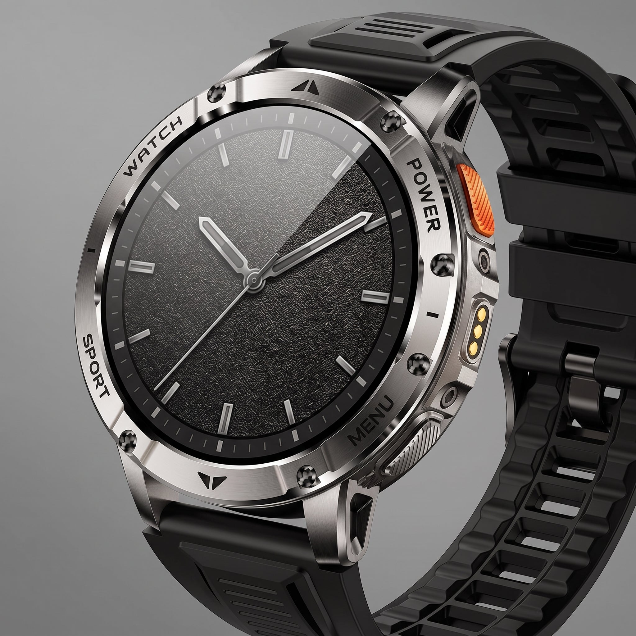 Military-Grade Smart Watch – HD AMOLED, Heart Rate & Waterproof