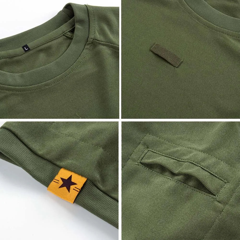 Men's Quick-Dry Tactical T-Shirt – Outdoor Hiking Tee